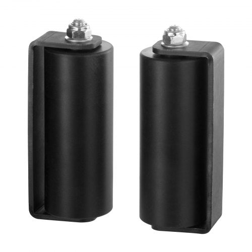 Schiebetor-Set, 6-Zoll-Rolltor-Beschlagsatz mit C-förmiger Halterung, Hochleistungs-Schiebetorrollen für Verbindungsschienen und Türrahmen, Schiebetor-Führungsrolle für Schiebetore und Rolltore, Schwarz