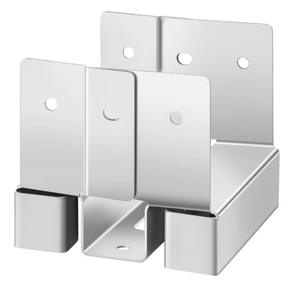 4x4 Post Base 10 Pcs, Inner Size 3.53x3.56inch/89.6x90.5mm Concrete Post Anchor, Heavy-Duty Zinc-Plated Carbon Steel Posts Brackets with 1 Inch Standoff Elevation, for Concrete Pergolas Patios