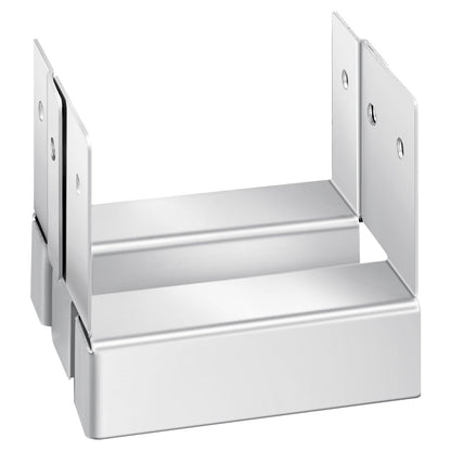 4x4 Post Base 10 Pcs, Inner Size 3.53x3.56inch/89.6x90.5mm Concrete Post Anchor, Heavy-Duty Zinc-Plated Carbon Steel Posts Brackets with 1 Inch Standoff Elevation, for Concrete Pergolas Patios