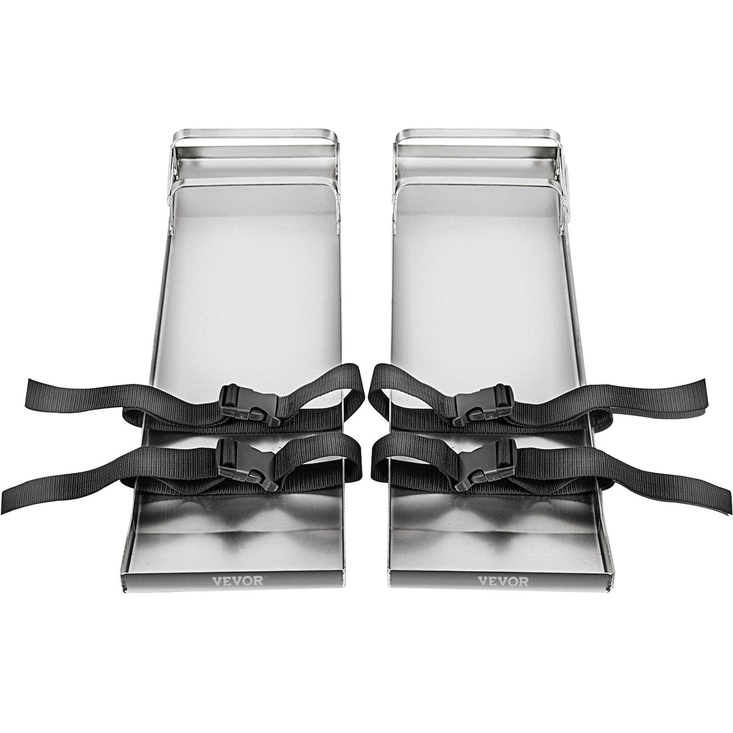 Concrete Knee Boards 30'' x 8'' Slider Knee Boards, Kneeler Board Stainless Steel Kneeboards, Concrete Sliders Pair Moving Sliders, with Concrete Board Straps for Cement and Concrete Finishi