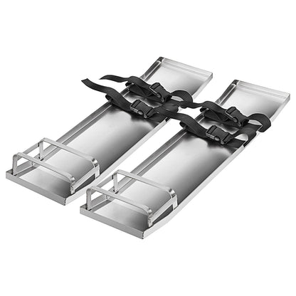 Concrete Knee Boards 30'' x 8'' Slider Knee Boards, Kneeler Board Stainless Steel Kneeboards, Concrete Sliders Pair Moving Sliders, with Concrete Board Straps for Cement and Concrete Finishi
