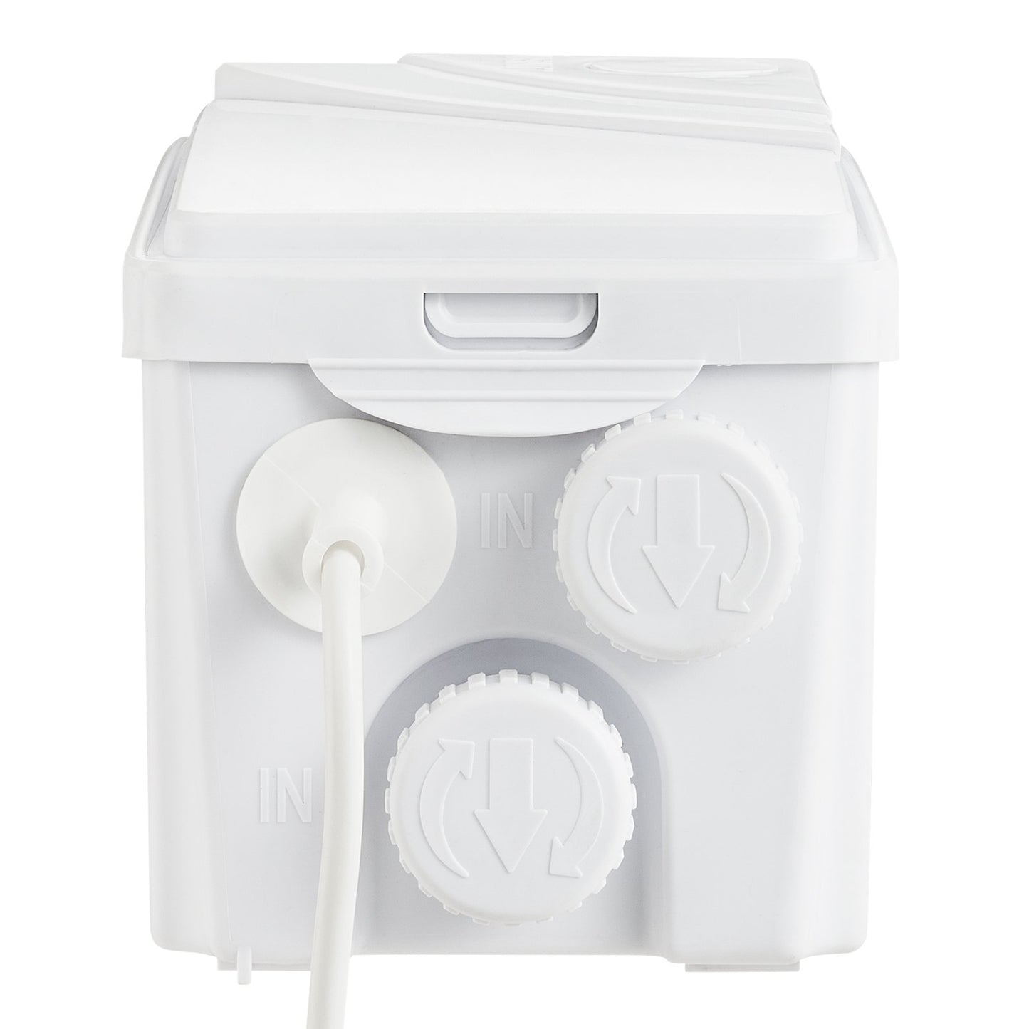 Fäkalienhebeanlage, 350 W, 6000 l/h Fördermenge, 7 m Förderhöhe, Fäkalienhebeanlage mit 3 Wasserzuläufen für Keller, Küche, Spüle, Dusche, Badewanne, Waschmaschine/Trockner