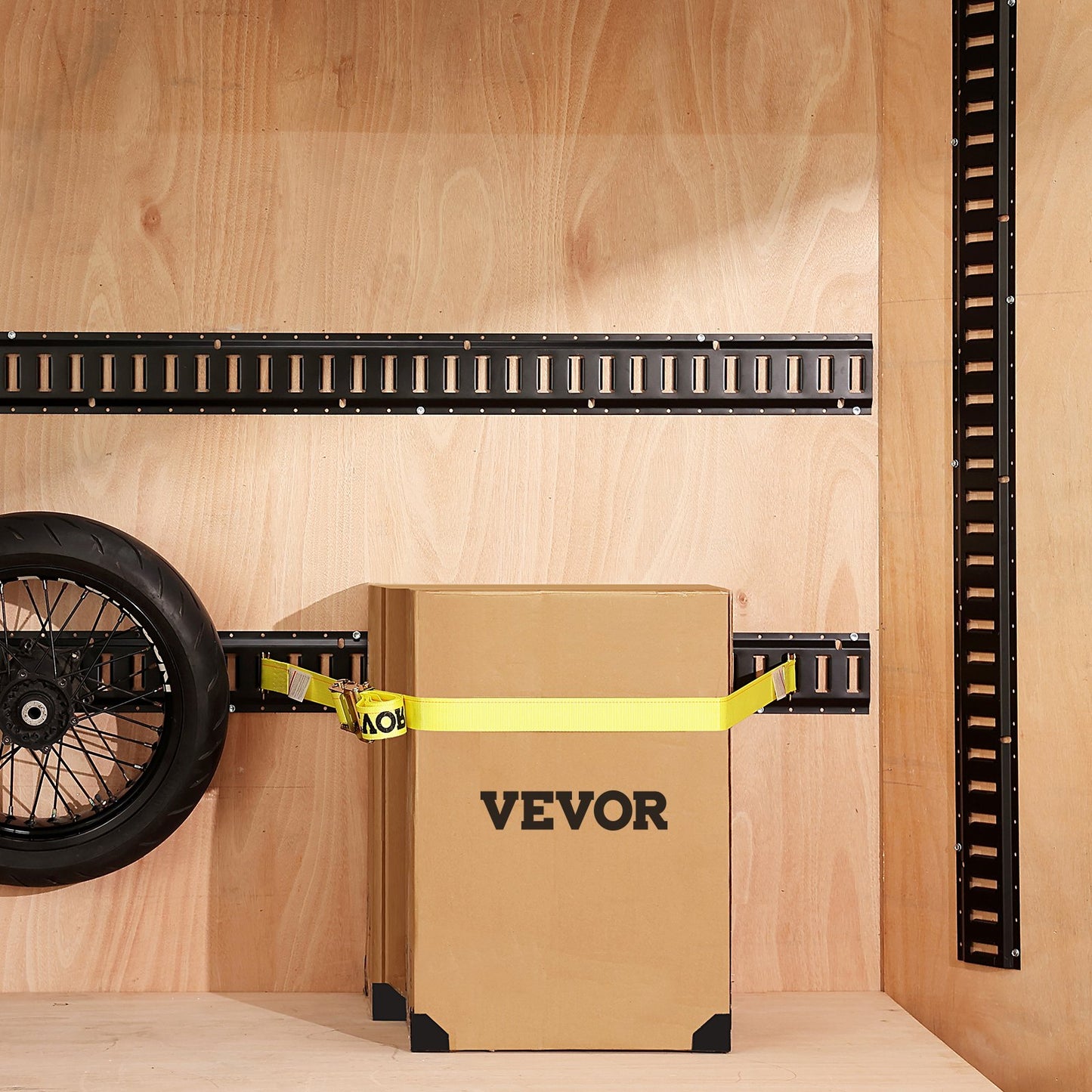 E-Track-Zurrschienen-Set, 30-teilig, 152,4 cm E-Tracks-Set, bestehend aus 4 Stahlschienen, 2 Einzelschlitzschienen, 8 O-Ringen, 8 Zurrösen mit D-Ring und 8 Endkappen, Sicherungszubehör für Ladung, Motorräder und Fahrräder