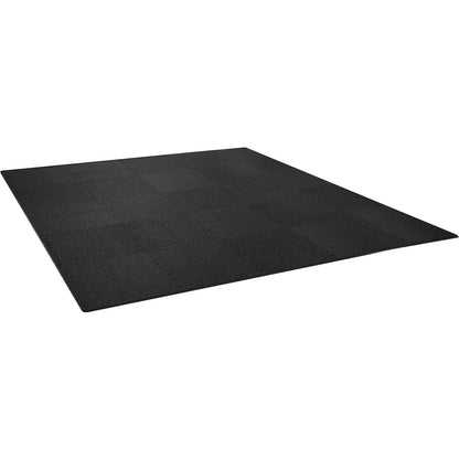 25 PCS 1/2 inch Thick Gym Floor Mats, 24" x 24" EVA Foam & Rubber Top Interlocking Workout Floor Mats with 100 sq.ft Coverage, Waterproof Exercise Puzzle Flooring for Gym, Home, Garage, Baseme