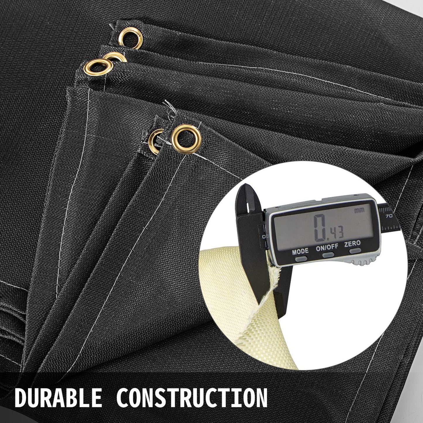 Schweißdecke 2,4 x 3,05 m Fiberglasdecke, hochbelastbare, feuerhemmende Decke, zum einfachen Aufhängen und zum Schutz vor Funken und Spritzern