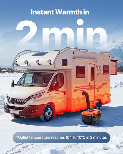 Diesel Heater, 8KW, DC 12V/24V, All in One Portable Diesel Air Heater with Remote Control and LCD Screen, Fast Heating Low Noise, 4 L Fuel Tank for Trucks, Vans, RVs, Campers, and Garages