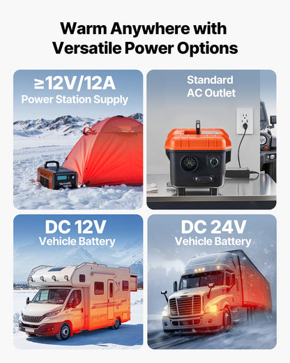 Diesel Heater, 8KW, DC 12V/24V, All in One Portable Diesel Air Heater with Remote Control and LCD Screen, Fast Heating Low Noise, 4 L Fuel Tank for Trucks, Vans, RVs, Campers, and Garages