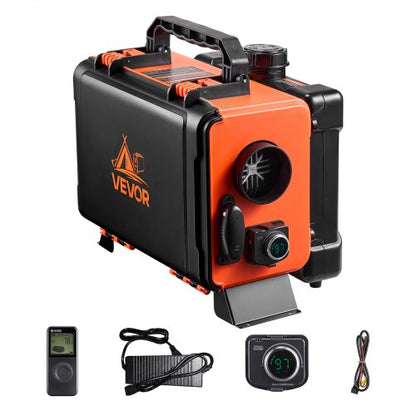 Diesel Heater, 8KW, DC 12V/24V, All in One Portable Diesel Air Heater with Remote Control and LCD Screen, Fast Heating Low Noise, 4.5 L Fuel Tank for Trucks, Vans, RVs, Campers, and Garages