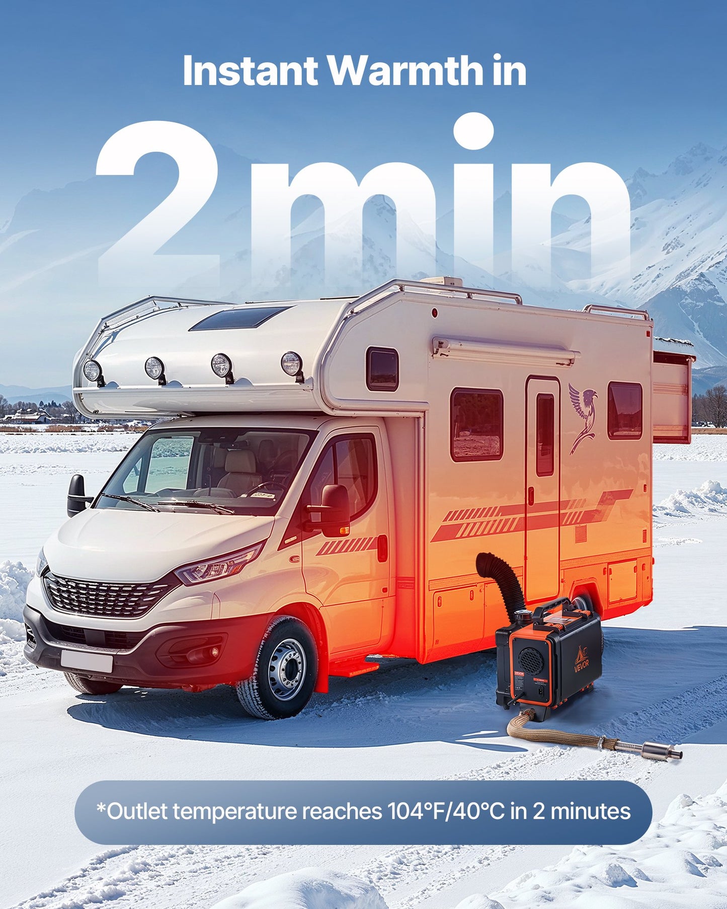 Diesel Heater, 8KW, DC 12V/24V, All in One Portable Diesel Air Heater with Remote Control and LCD Screen, Fast Heating Low Noise, 4.5 L Fuel Tank for Trucks, Vans, RVs, Campers, and Garages