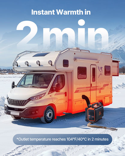 Diesel Heater, 8KW, DC 12V/24V, All in One Portable Diesel Air Heater with Remote Control and LCD Screen, Fast Heating Low Noise, 4.5 L Fuel Tank for Trucks, Vans, RVs, Campers, and Garages
