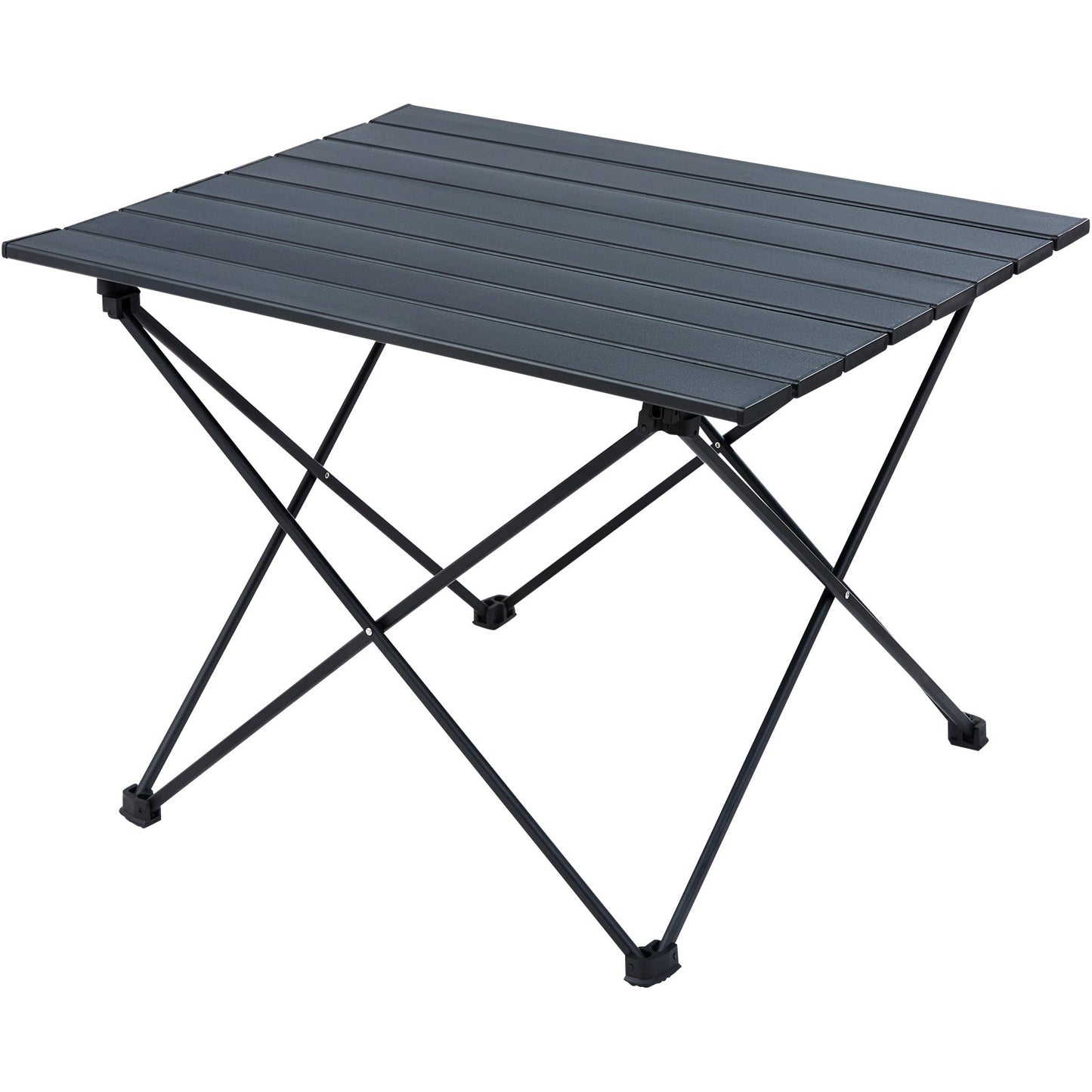 Folding Camping Table, Outdoor Portable Side Tables, Lightweight Fold Up Table, Aluminum Alloy Ultra Compact Work Table with Carry Bag, For Cooking, Beach, Picnic, Travel, 22.2x15.9 inch, Black