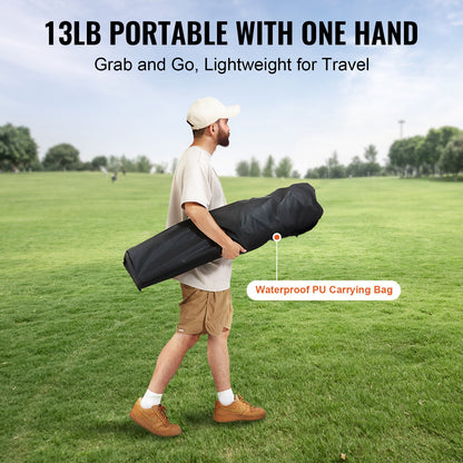 Camping-Klappstuhl für Erwachsene, tragbarer, robuster Outdoor-Vier-Sessel mit gepolsterter Lendenwirbelstütze, Seitentaschen, Getränkehalter und Kühltasche für Strand, Garten, Picknick, Angeln und Rucksackreisen, Schwarz