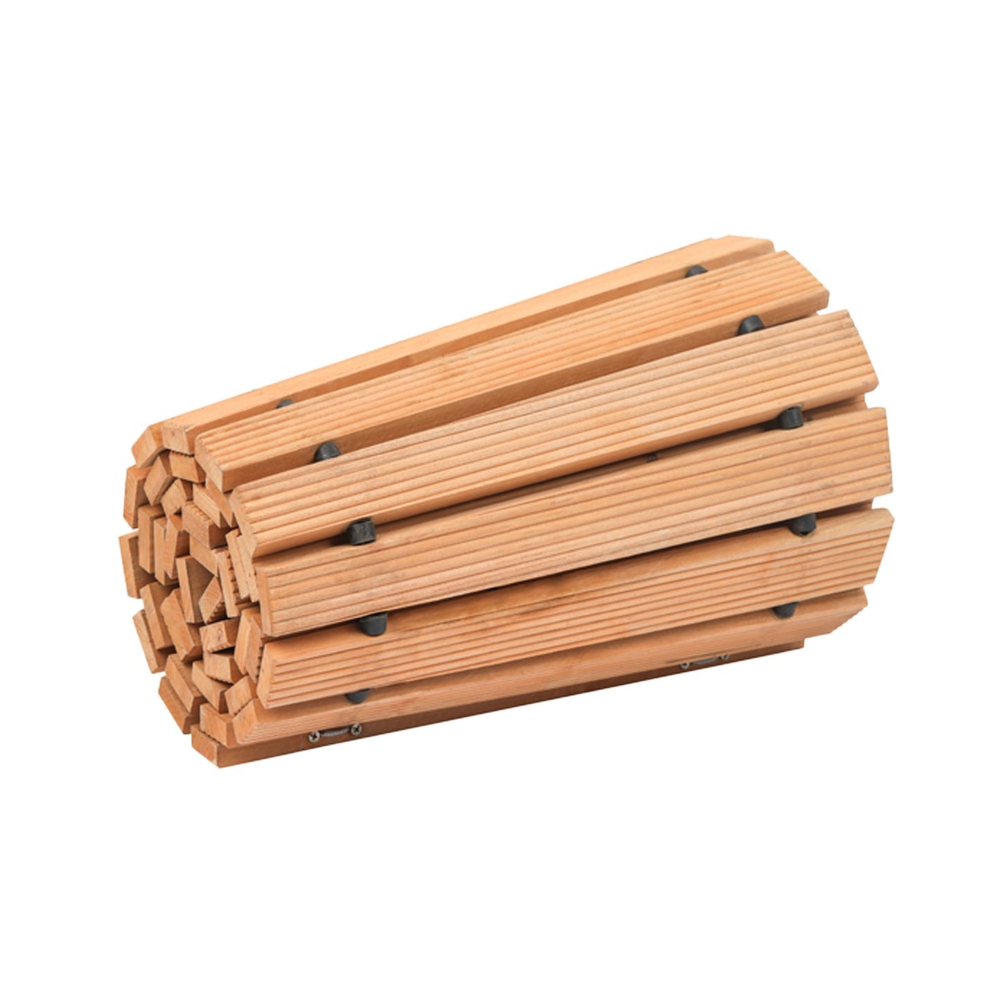 Gartenweg aus Holz, 2,13 m x 43 cm, rutschfester, geschwungener Gartenweg, ausrollbarer Zedernholz-Außenweg mit Drahtseilverbindung, dekorativer Rasenpflasterstein für Gartenpromenade, Hochzeitsfeier