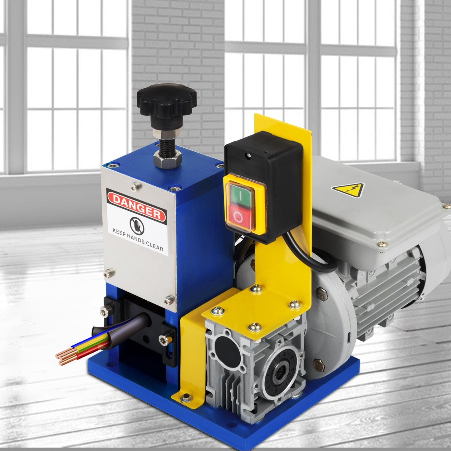 Cable Wire Stripping Machine 1.5-25mm Automatic Electric Wire Stripping Machine Portable Scrap Cable Stripper Wire Stripper Machine Tool for Scrap Copper Recycling with One Blade