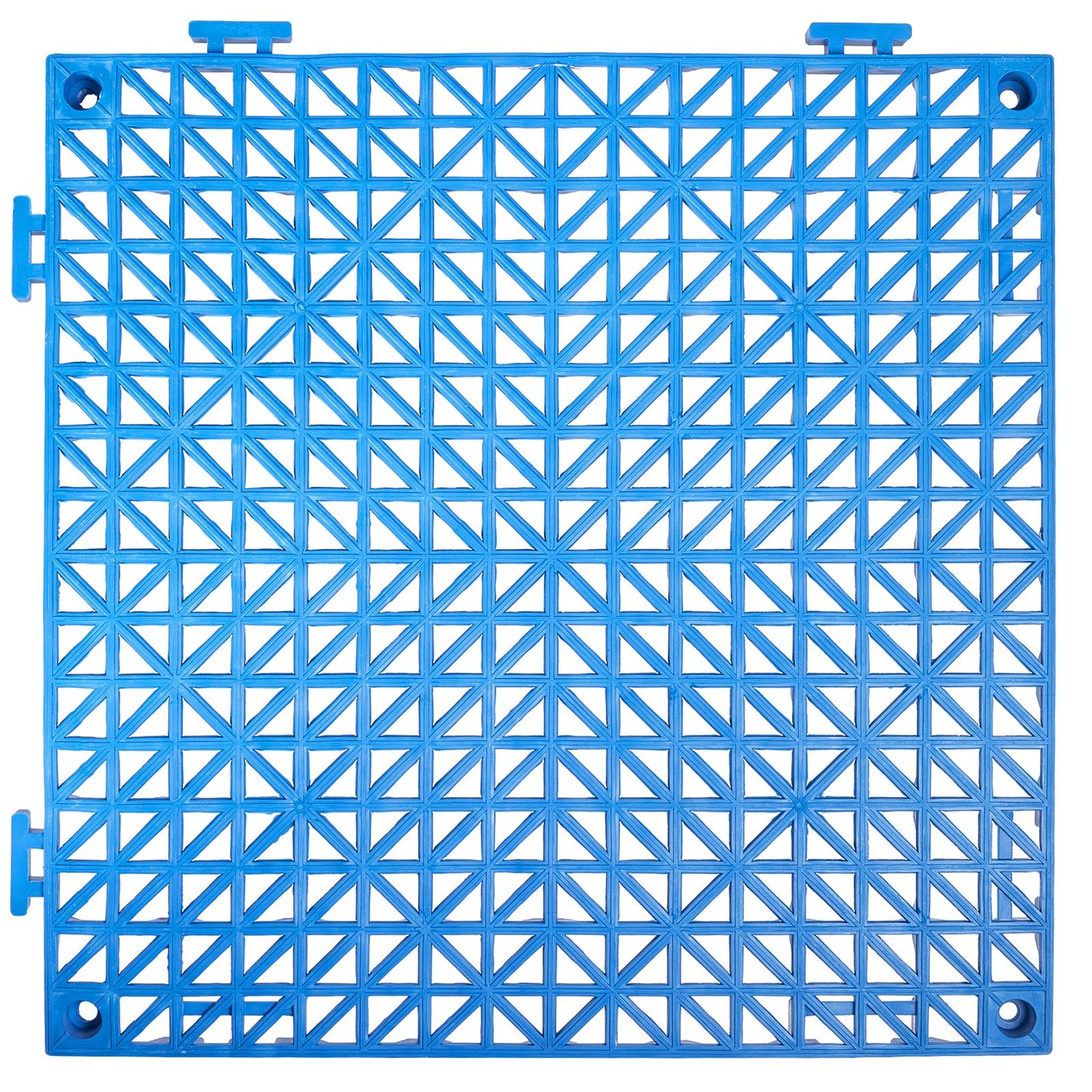 Modular Interlocking Cushion, 50 Pack 30 x 30 cm Splicing Drainage Mats, Soft PVC Interlocking Drainage Floor Tiles, Non-Slip Drainage Holes for Restroom, Bathroom, Kitchen, Pool, Wet Area, Blue