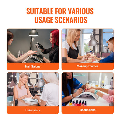 Professioneller Kosmetikkoffer aus Aluminium, Werkbank mit Stützbeinen, extra großer Rollkoffer, Reise-Organizer mit 360°-Drehrollen, Schwarz