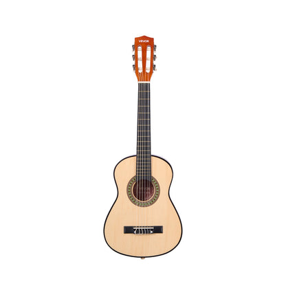 Klassische Gitarre, 780 mm, Holz, Starterset für Anfänger, mit Nylonsaiten, Gigbag, Gurt, Stimmgerät, Ersatzsaiten, Plektren, Kapodaster, Lindenholz, für Kinder, Mädchen, Jungen und Schüler, Natur