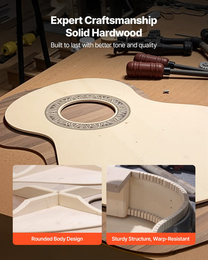 Klassische Gitarre, 960 mm, Holz, Starterset für Anfänger, mit Nylonsaiten, Gigbag, Gurt, Stimmgerät, Ersatzsaiten, Plektren, Kapodaster, Lindenholz, für Jugendliche, Erwachsene und Schüler, Rosa