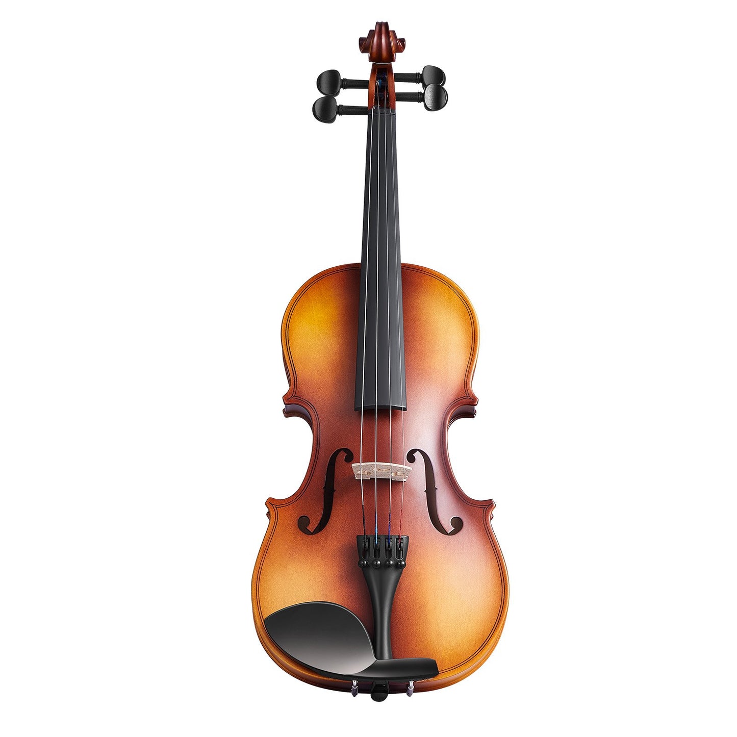 Violine, 340 mm, für Erwachsene, Geigen-Set für Anfänger mit Hartschalenkoffer, Kolophonium, Bogen, Schulterstütze, Steg, Stimmgerät und Ersatzsaiten, professionelles Musikinstrument für Schüler (Braun)