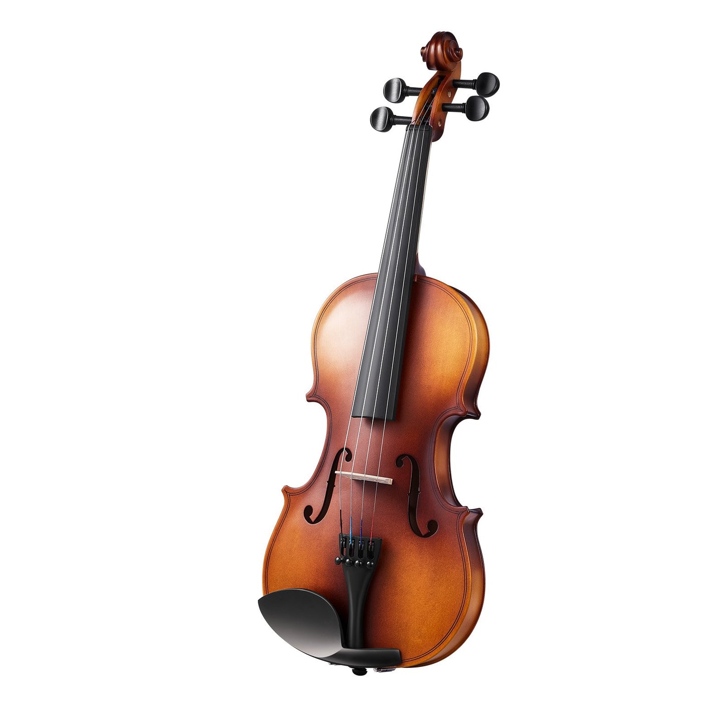 Violine, 340 mm, für Erwachsene, Geigen-Set für Anfänger mit Hartschalenkoffer, Kolophonium, Bogen, Schulterstütze, Steg, Stimmgerät und Ersatzsaiten, professionelles Musikinstrument für Schüler (Braun)