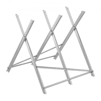 Sägebock, 149,7 kg Tragkraft, klappbarer Arbeitsbock mit robusten Beinen, Ganzmetall-Sägeböcke mit hochwertigem Stahlrahmen, ausgerichtete, gezahnte Struktur, für Holzbearbeitung, Zimmerleute und Bauunternehmer