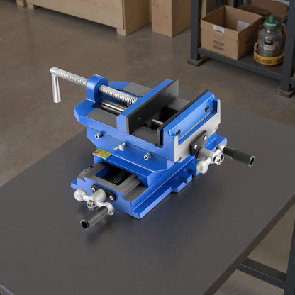 Kreuzschlitten-Bohrmaschinenschraubstock, 100 mm Backenbreite, 2-Wege-XY-Achsen-Werkbankschraubstock, max. 90 mm Backenöffnung, robustes Gusseisen, Werkbankschraubstockklemme, für Holzbearbeitungs-Bohr- und CNC-Fräsmaschinen