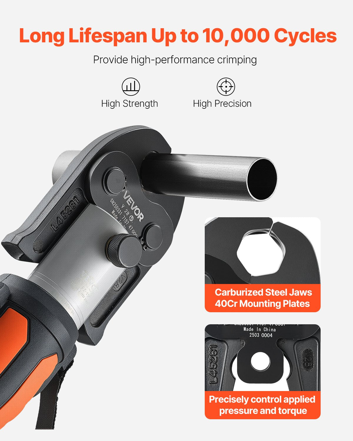 V28 Pressbacke, 28-mm-Pressbacke für V-förmige Edelstahlrohre, hochfeste, einsatzgehärtete Stahl-Pressbacken, kompatibel mit Standard-Presswerkzeugen
