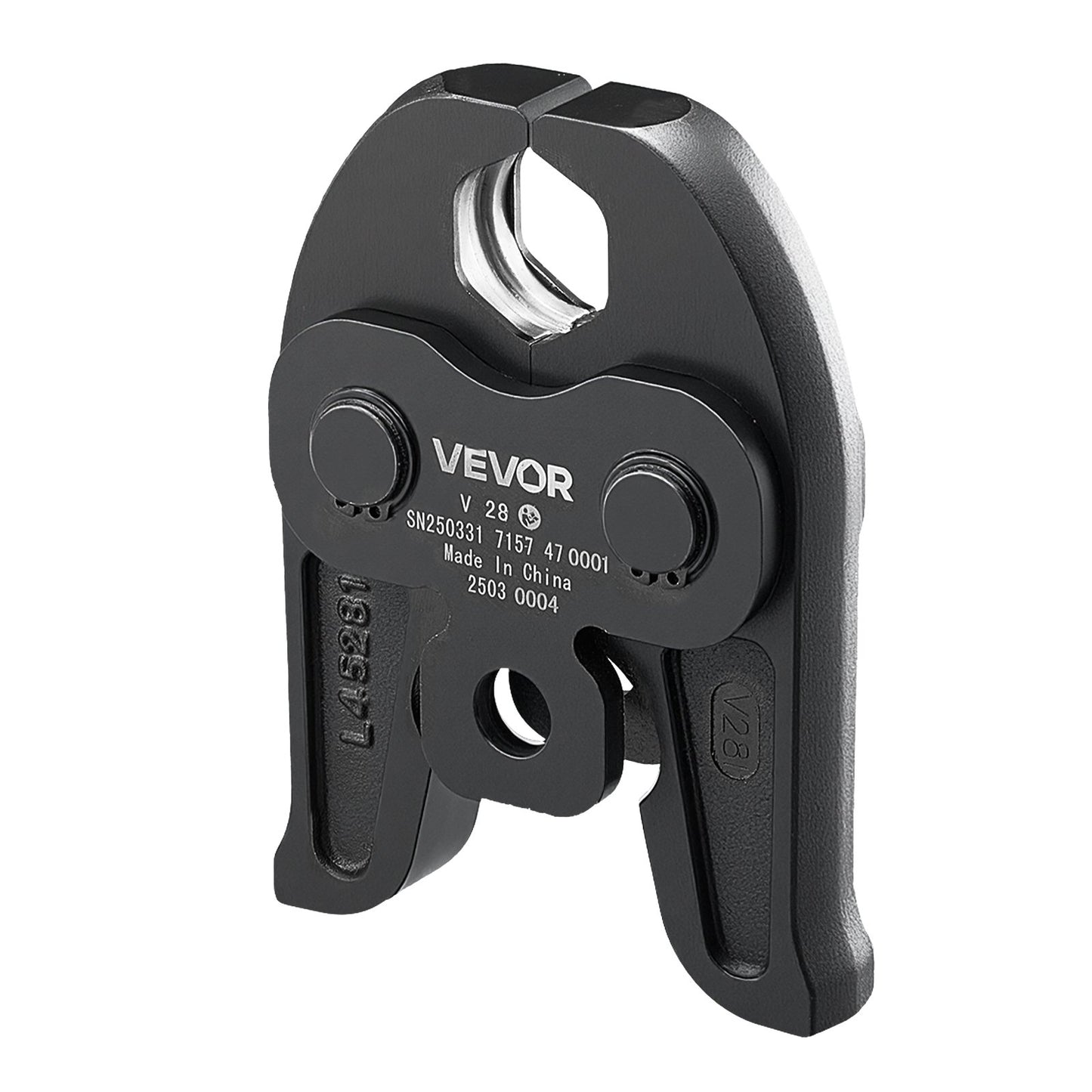 V28 Pressbacke, 28-mm-Pressbacke für V-förmige Edelstahlrohre, hochfeste, einsatzgehärtete Stahl-Pressbacken, kompatibel mit Standard-Presswerkzeugen