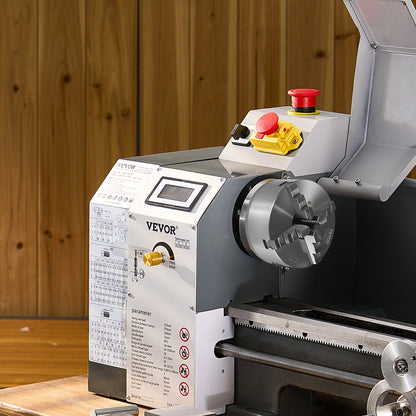 4-Backen-Drehbankfutter, 8 Zoll (200 mm), selbstzentrierend mit 1 1/2 Zoll-8 Gewinde-Rückplatte, 0,16-7,87 Zoll (4-200 mm) Spannbereich mit T-Schrauben, Material HT300, für Holz- und Metalldrehmaschinen