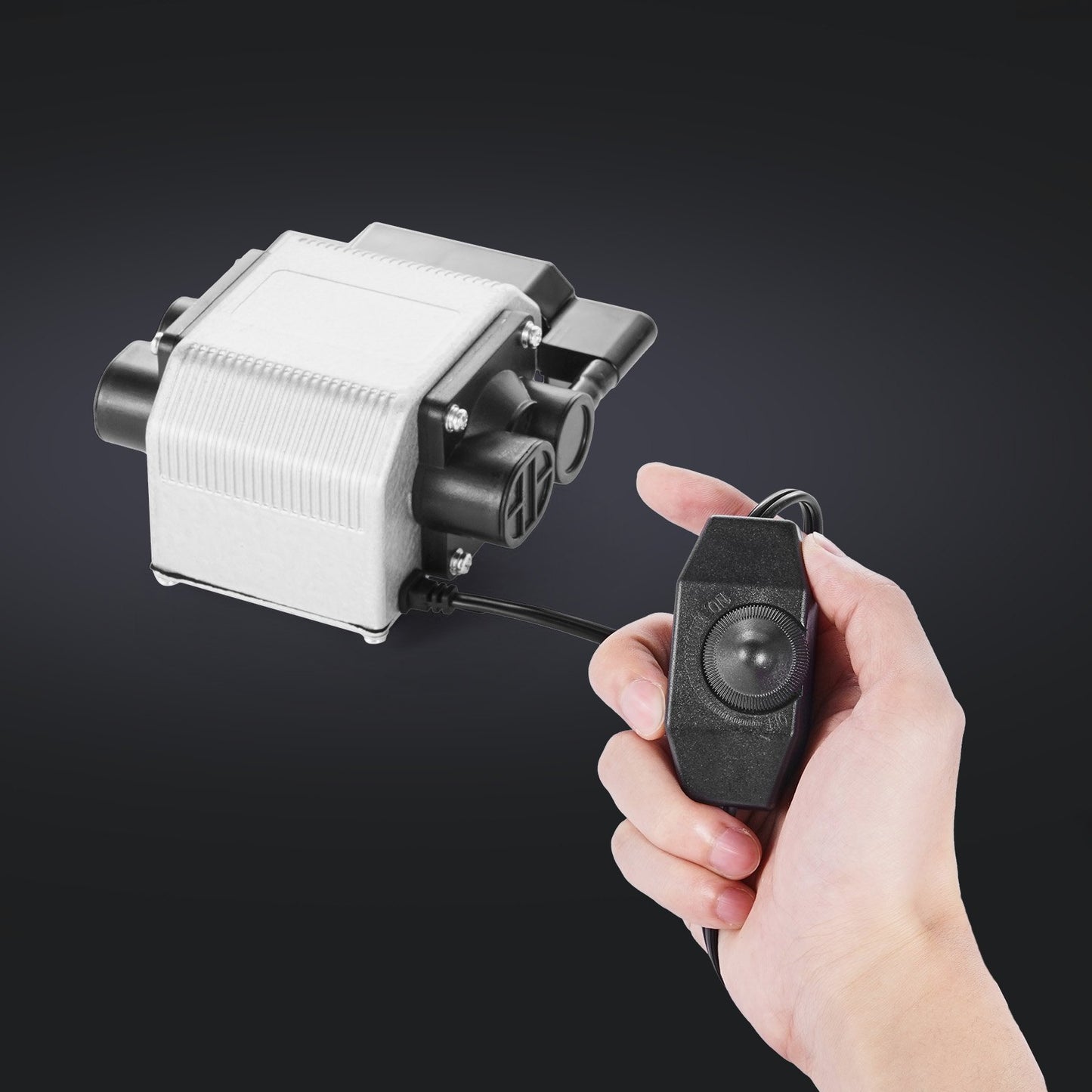 Luftunterstützung, einstellbarer Luftstrom von 30 l/min, Luftunterstützungspumpen-Kit für Laserschneider und -gravierer, beseitigt Rauch und Staub, reduziert die Oberflächentemperatur, schützt die Laserlinse, für die Lasergravur von Holz und Metall