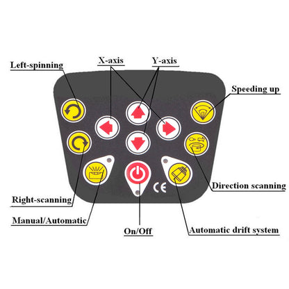 Rotary Laser Level Kit Red Beam Digital Self-Leveling Rotary Laser Kit 500M Range with Remote Control Receiver Carrying Case