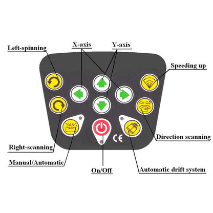 Rotationslaser-Nivelliergerät, grüner Strahl, 500 m Reichweite, Neigung einstellbar, 360° drehbar, präzise, ​​mit Fernbedienung, Empfänger und Tragetasche