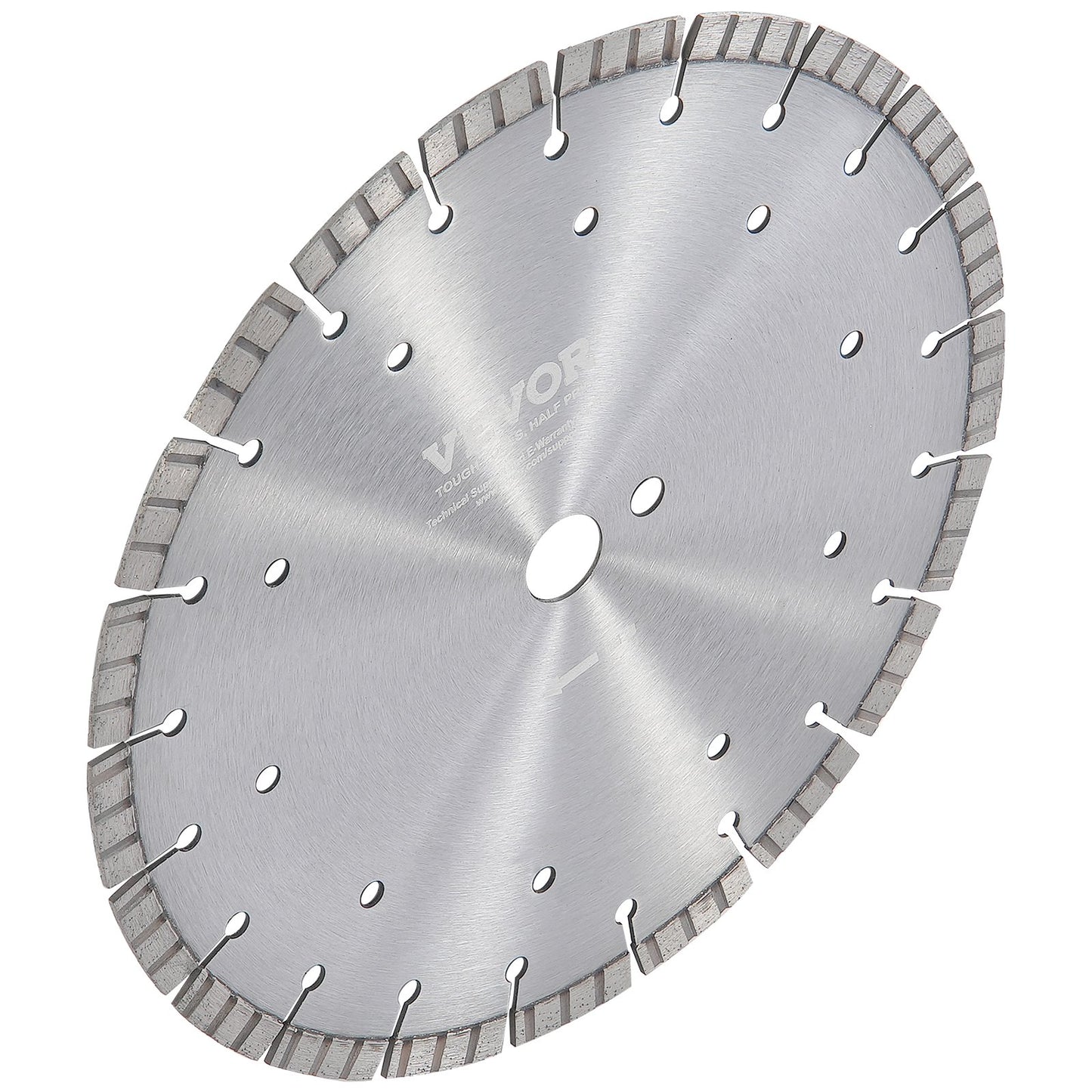 Diamond Blade, 12inch/300mm Concrete Saw Blade Wet or Dry, 0.47inch/12mm Wavy Teeth Diamond Segment Blade, Universal 1 inch/25.4 mm Center Hole Diameter, for Concrete Cement Board Tile Brick