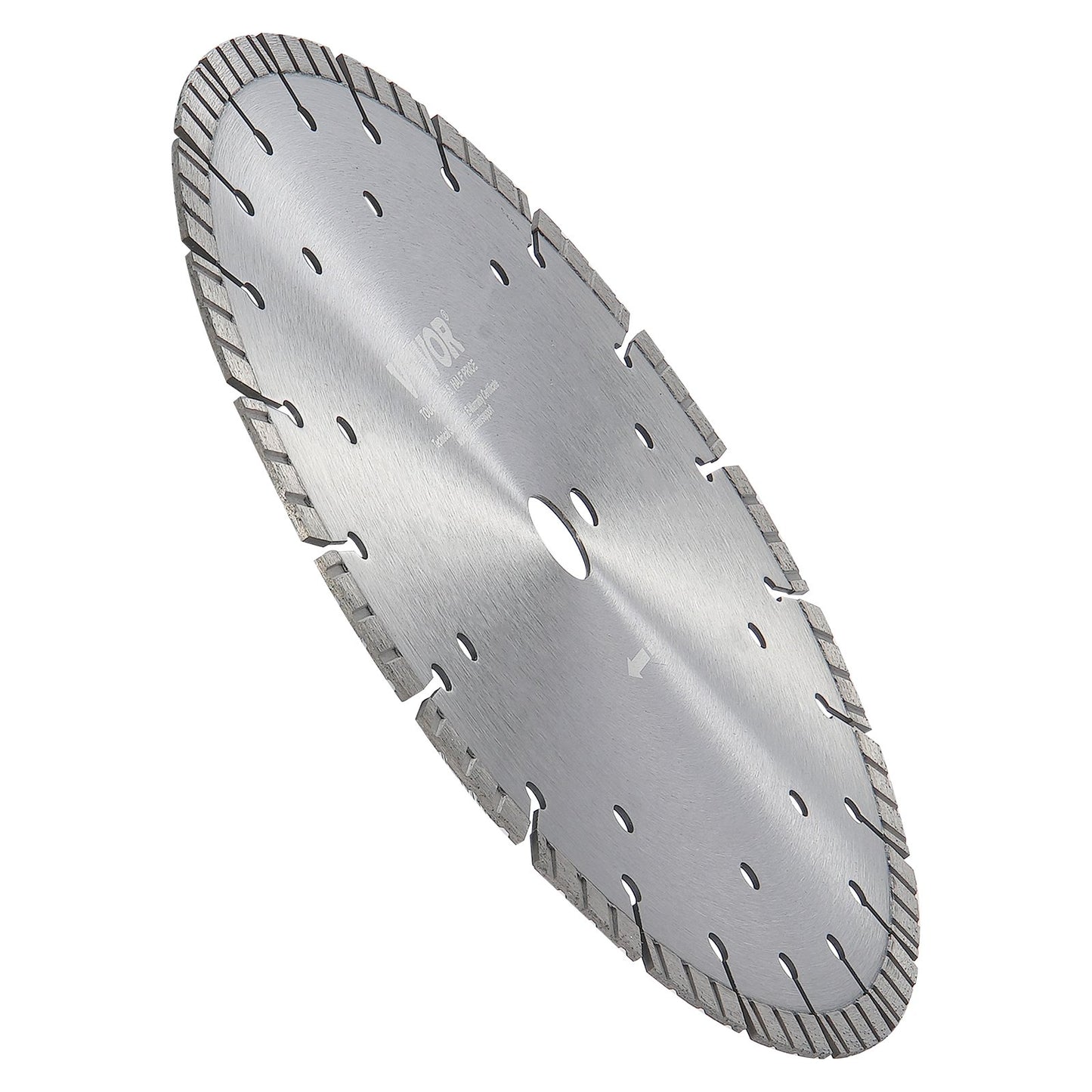 Diamond Blade, 12inch/300mm Concrete Saw Blade Wet or Dry, 0.47inch/12mm Wavy Teeth Diamond Segment Blade, Universal 1 inch/25.4 mm Center Hole Diameter, for Concrete Cement Board Tile Brick