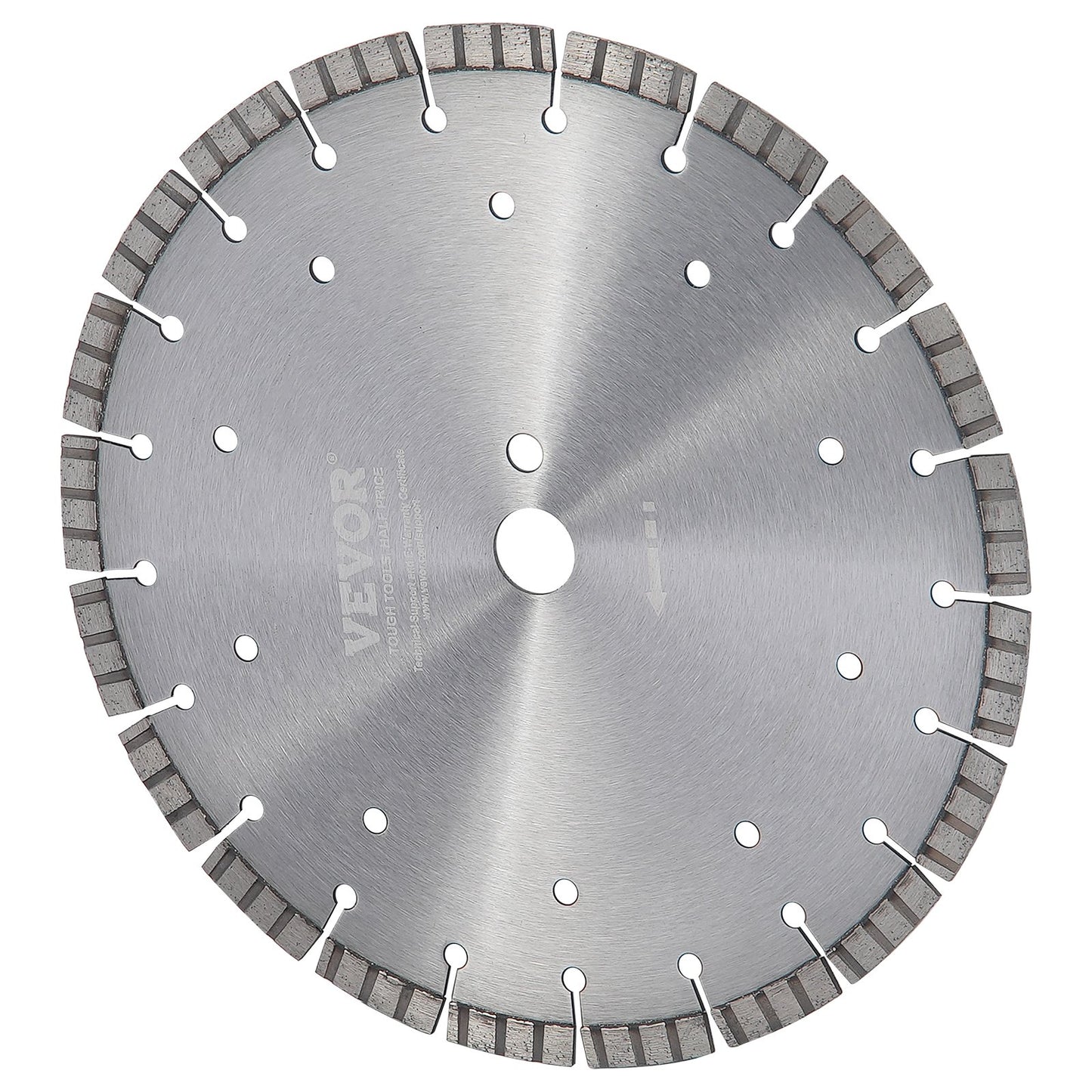 Diamond Blade, 12inch/300mm Concrete Saw Blade Wet or Dry, 0.47inch/12mm Wavy Teeth Diamond Segment Blade, Universal 1 inch/25.4 mm Center Hole Diameter, for Concrete Cement Board Tile Brick