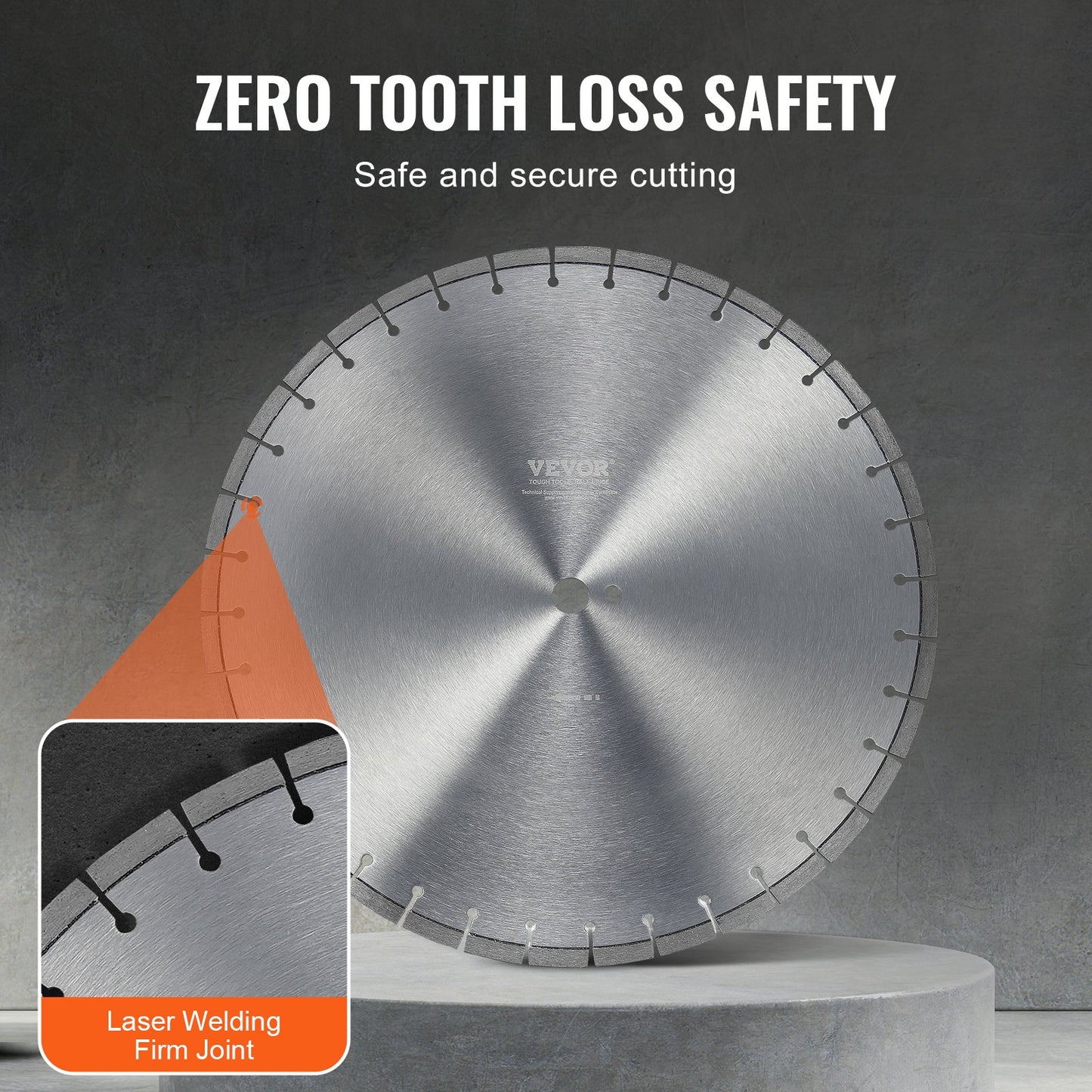 3 PCS Diamond Blades, 14inch/350mm Concrete Saw Blade Wet or Dry, 0.47inch/12mm Flat Teeth Diamond Segment Blade, Universal 1 inch/25.4 mm Center Hole Diameter, for Concrete Cement Board Tile