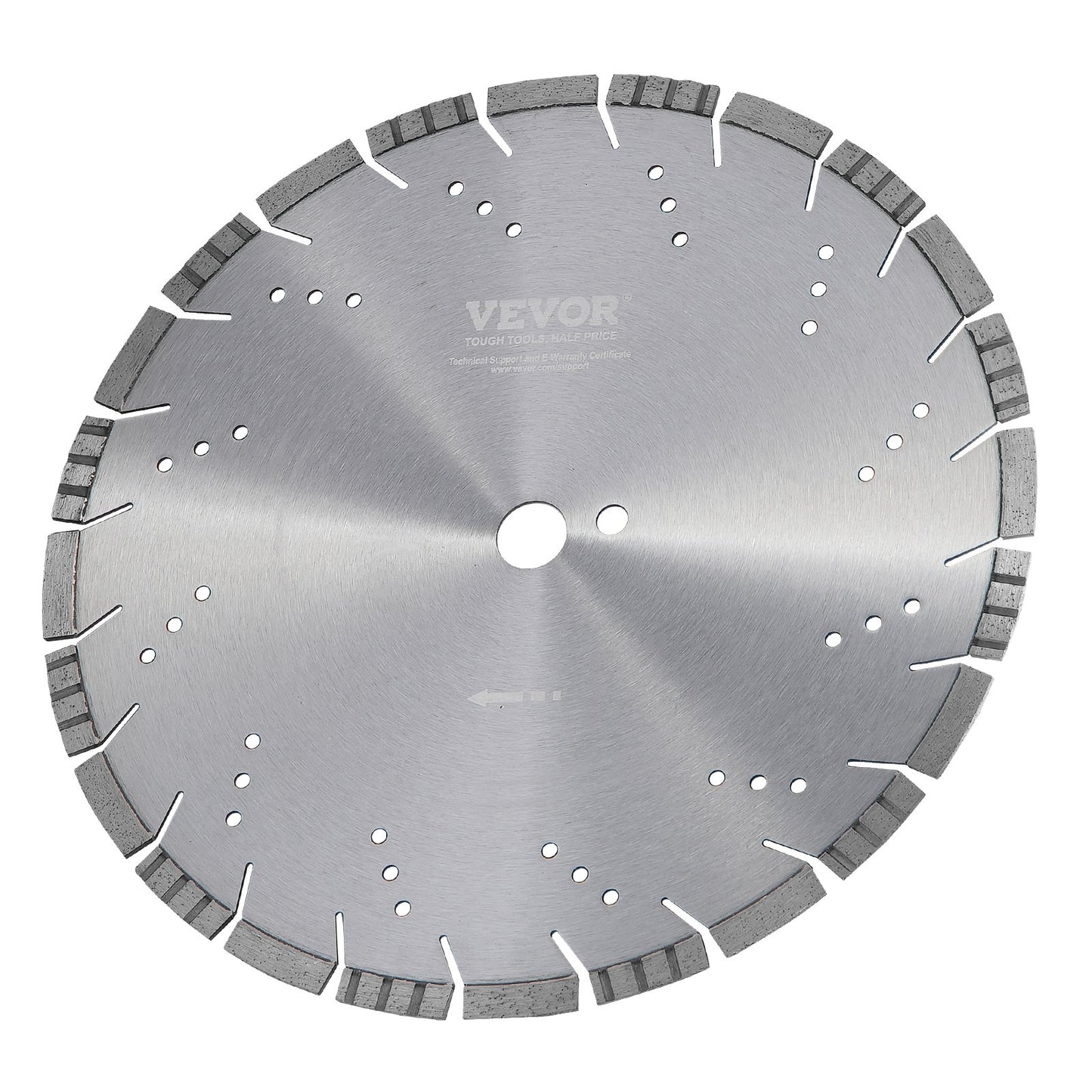 Diamond Blade, 14inch/350mm Concrete Saw Blade Wet or Dry, 0.47inch/12mm Slanted Teeth Diamond Segment Blade, Universal 1 inch/25.4 mm Center Hole Diameter, for Concrete Cement Board Tile Brick