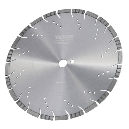 Diamond Blade, 14inch/350mm Concrete Saw Blade Wet or Dry, 0.47inch/12mm Slanted Teeth Diamond Segment Blade, Universal 1 inch/25.4 mm Center Hole Diameter, for Concrete Cement Board Tile Brick