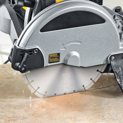 Diamond Blade, 14inch/350mm Concrete Saw Blade Wet or Dry, 0.47inch/12mm Flat Teeth Diamond Segment Blade, Universal 1 inch/25.4 mm Center Hole Diameter, for Concrete Cement Board Tile Brick