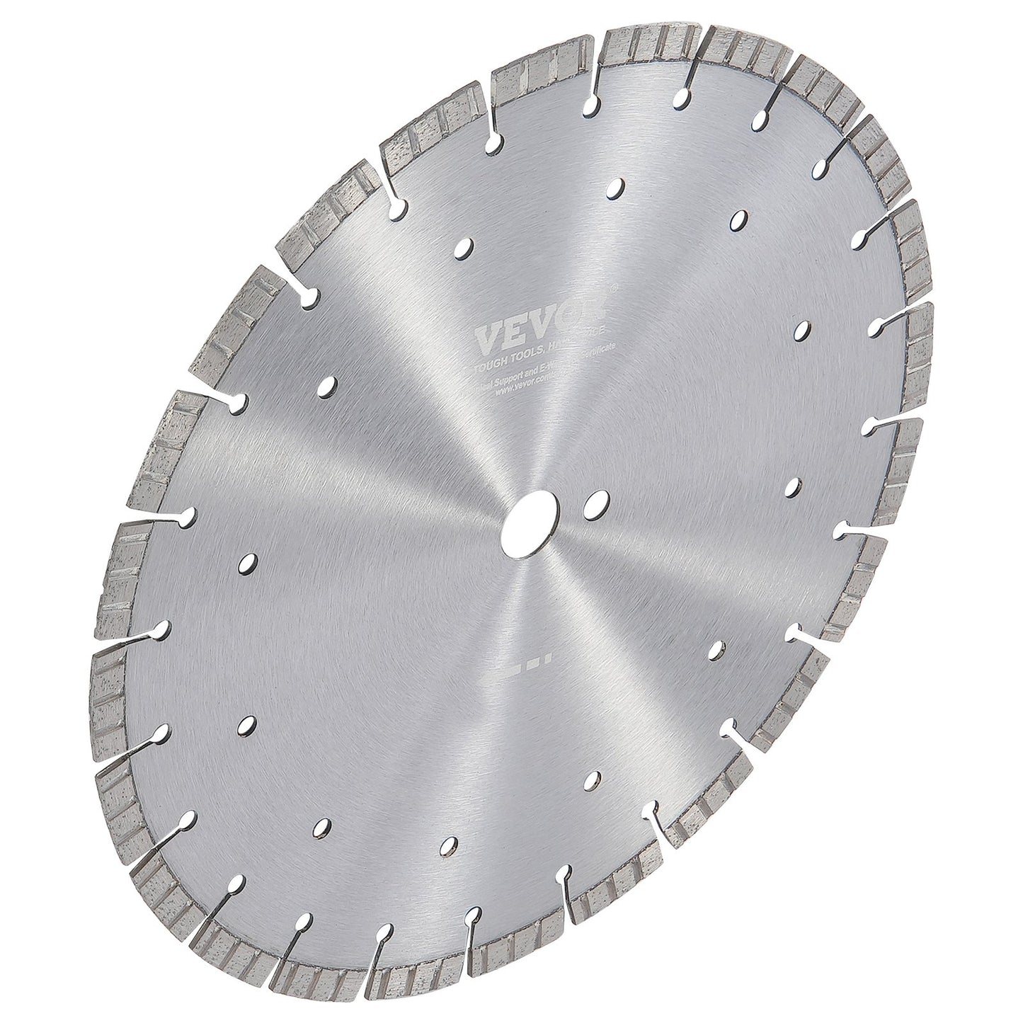 Diamond Blade, 14inch/350mm Concrete Saw Blade Wet or Dry, 0.47inch/12mm Wavy Teeth Diamond Segment Blade, Universal 1 inch/25.4 mm Center Hole Diameter, for Concrete Cement Board Tile Brick