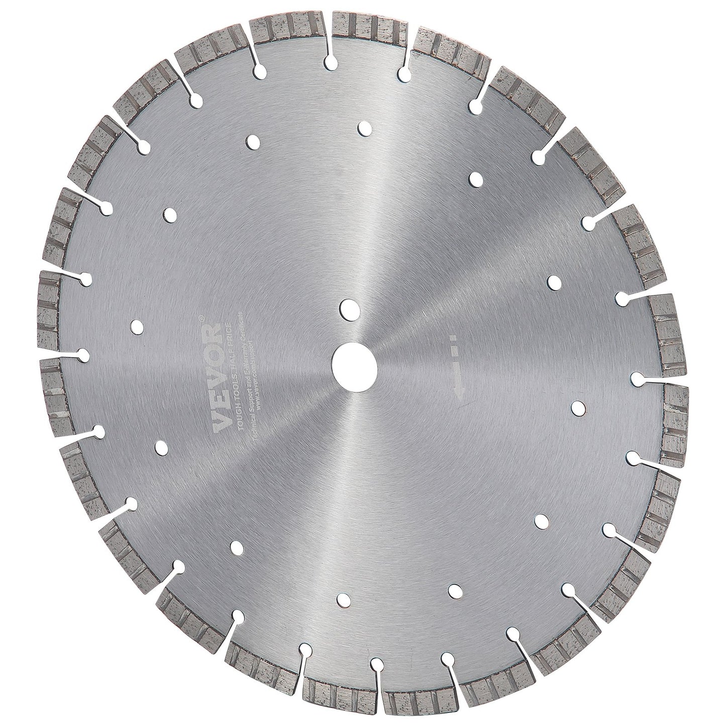 Diamond Blade, 14inch/350mm Concrete Saw Blade Wet or Dry, 0.47inch/12mm Wavy Teeth Diamond Segment Blade, Universal 1 inch/25.4 mm Center Hole Diameter, for Concrete Cement Board Tile Brick