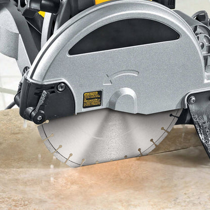 Diamond Blade, 16inch/400mm Concrete Saw Blade Wet or Dry, 0.47inch/12mm Flat Teeth Diamond Segment Blade, Universal 1 inch/25.4 mm Center Hole Diameter, for Concrete Cement Board Tile Brick