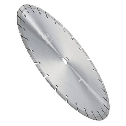 Diamond Blade, 16inch/400mm Concrete Saw Blade Wet or Dry, 0.47inch/12mm Flat Teeth Diamond Segment Blade, Universal 1 inch/25.4 mm Center Hole Diameter, for Concrete Cement Board Tile Brick