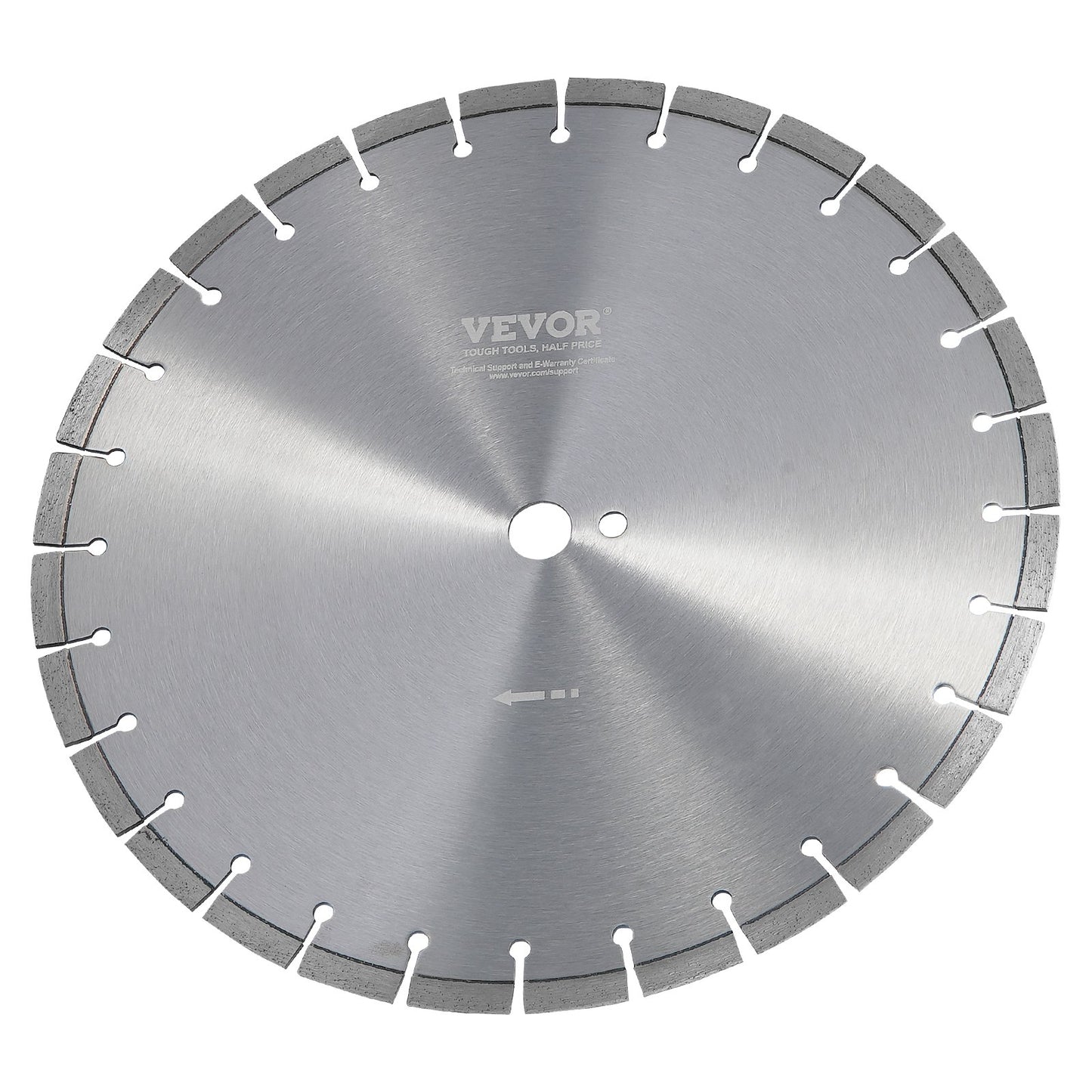 Diamond Blade, 16inch/400mm Concrete Saw Blade Wet or Dry, 0.47inch/12mm Flat Teeth Diamond Segment Blade, Universal 1 inch/25.4 mm Center Hole Diameter, for Concrete Cement Board Tile Brick