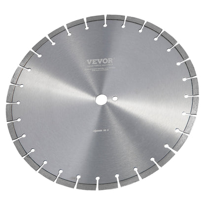 Diamond Blade, 16inch/400mm Concrete Saw Blade Wet or Dry, 0.47inch/12mm Flat Teeth Diamond Segment Blade, Universal 1 inch/25.4 mm Center Hole Diameter, for Concrete Cement Board Tile Brick