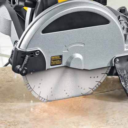 Diamond Blade, 16inch/400mm Concrete Saw Blade Wet or Dry, 0.47inch/12mm Slanted Teeth Diamond Segment Blade, Universal 1 inch/25.4 mm Center Hole Diameter, for Concrete Cement Board Tile Brick