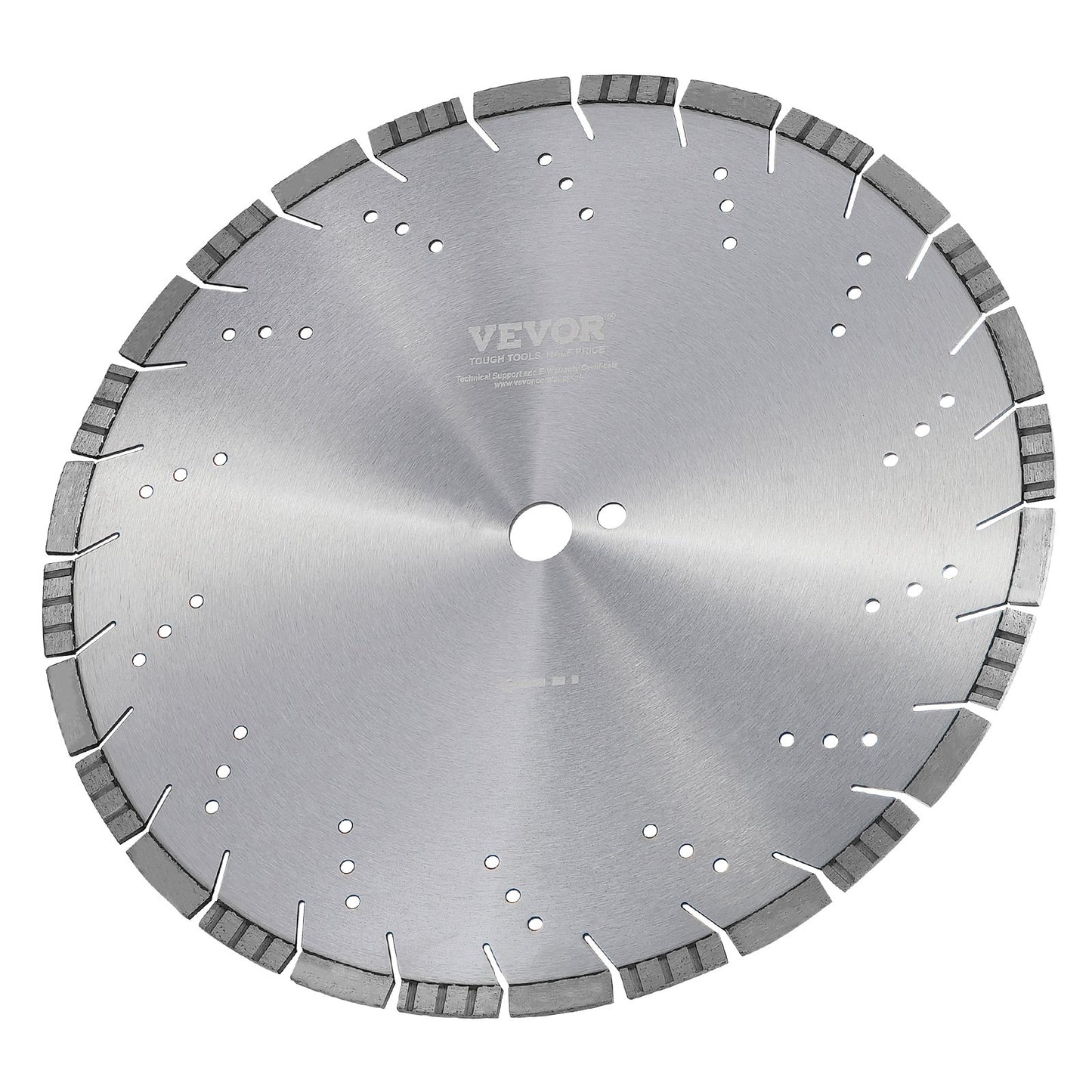 Diamond Blade, 16inch/400mm Concrete Saw Blade Wet or Dry, 0.47inch/12mm Slanted Teeth Diamond Segment Blade, Universal 1 inch/25.4 mm Center Hole Diameter, for Concrete Cement Board Tile Brick