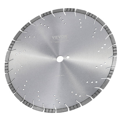 Diamond Blade, 16inch/400mm Concrete Saw Blade Wet or Dry, 0.47inch/12mm Slanted Teeth Diamond Segment Blade, Universal 1 inch/25.4 mm Center Hole Diameter, for Concrete Cement Board Tile Brick