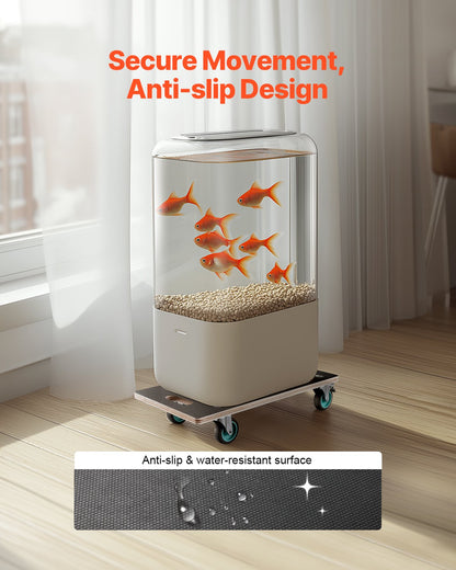 Furniture Dolly, 551 lbs Load Capacity, Furniture Moving Dollies with 4 TPR Silent Wheels, Rectangle Multifunctional Flat Dolly for Piano Furniture Couch Washing Machine Fridge, 2 Pack, Black