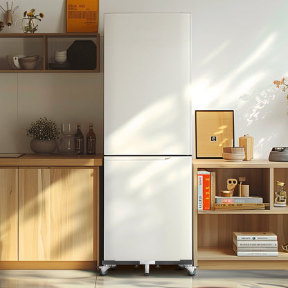 Fridge Stand Mobile Base, 1200 lbs Load Capacity, Washing Machine Stand with 8 Locking Twin Wheels and 4 Brakes, 23-36.6 Inches Adjustable Furniture Dolly for Washer, Refrigerator and Dryer